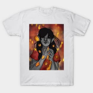 Girl with glowing lights T-Shirt